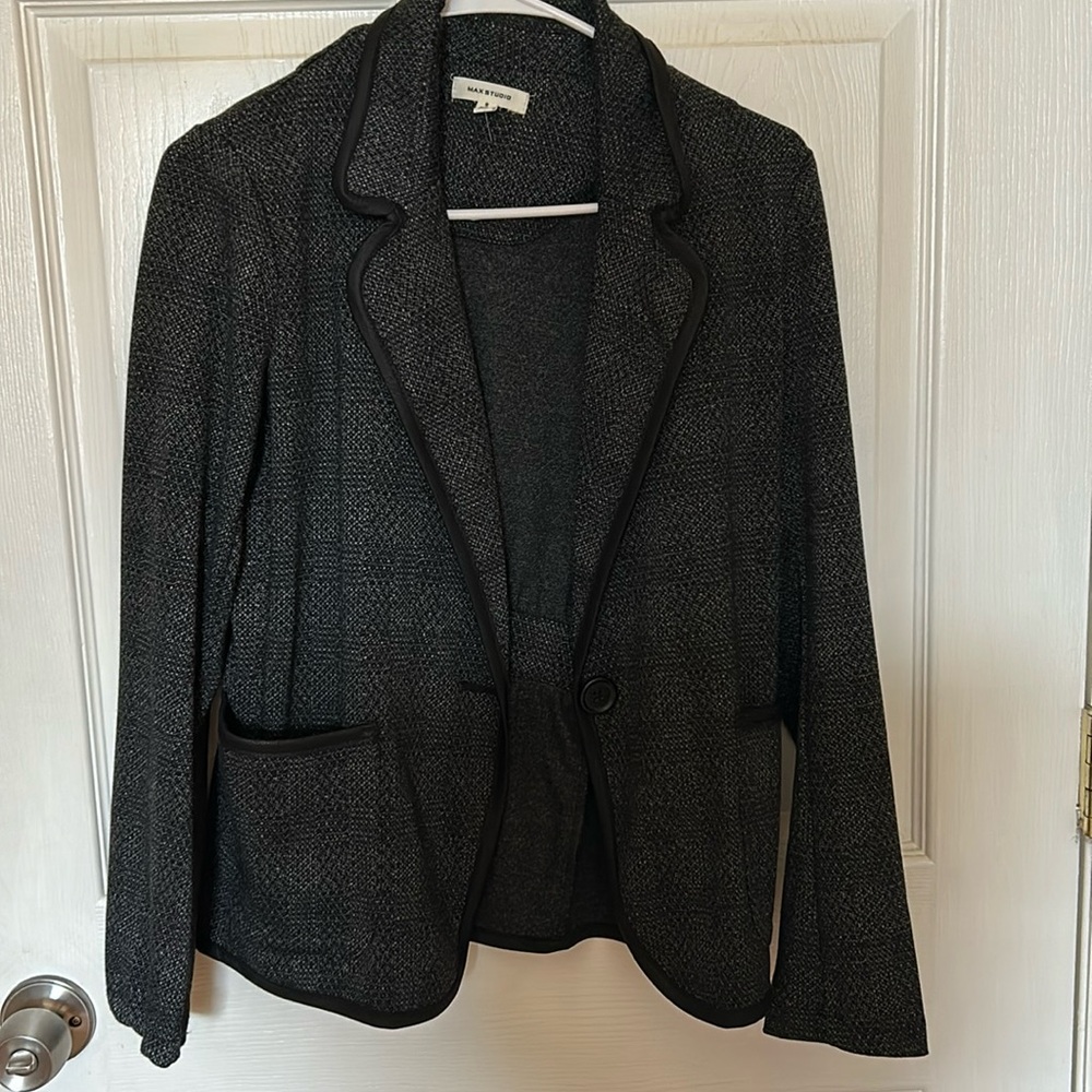Cardigan style blazer